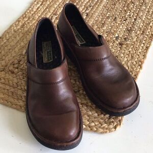 Josef Seibel Dark Brown Leather Clogs